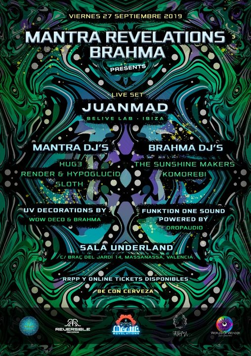 Mantra Revelations & Brahma presents: JUANMAD live! · 27 Sep '19, 23:00