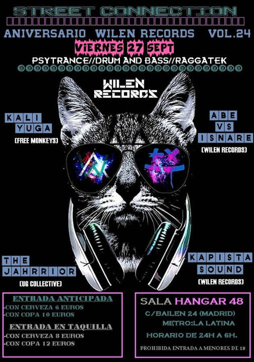 Party Flyer Street Connection vol.24 Aniversario Wilen Records 27 Sep '19, 23:30