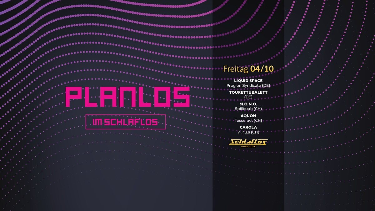 Party Flyer Planlos Im Schlaflos 4 Oct '19, 23:00