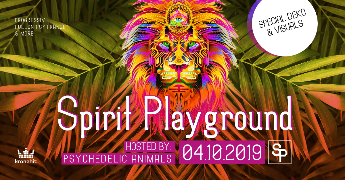 Party Flyer ✷ Spirit Playground ✷ 24/7 Animals - finest Psytrance & more 4 Oct '19, 22:00