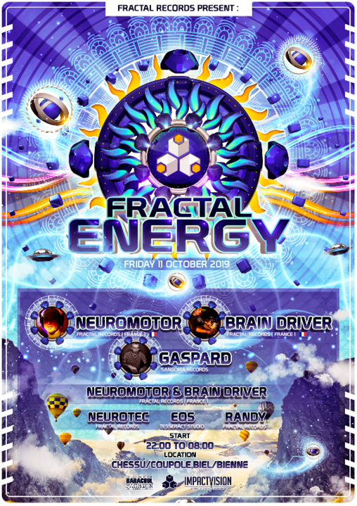 Party Flyer Fractal Energy 2019 11 Oct '19, 22:00