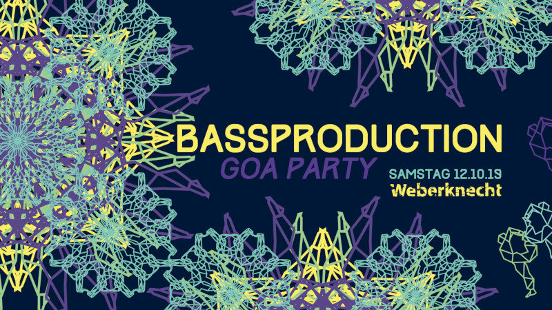 Party Flyer Bassproduction Goa Party 12 Oct '19, 22:00