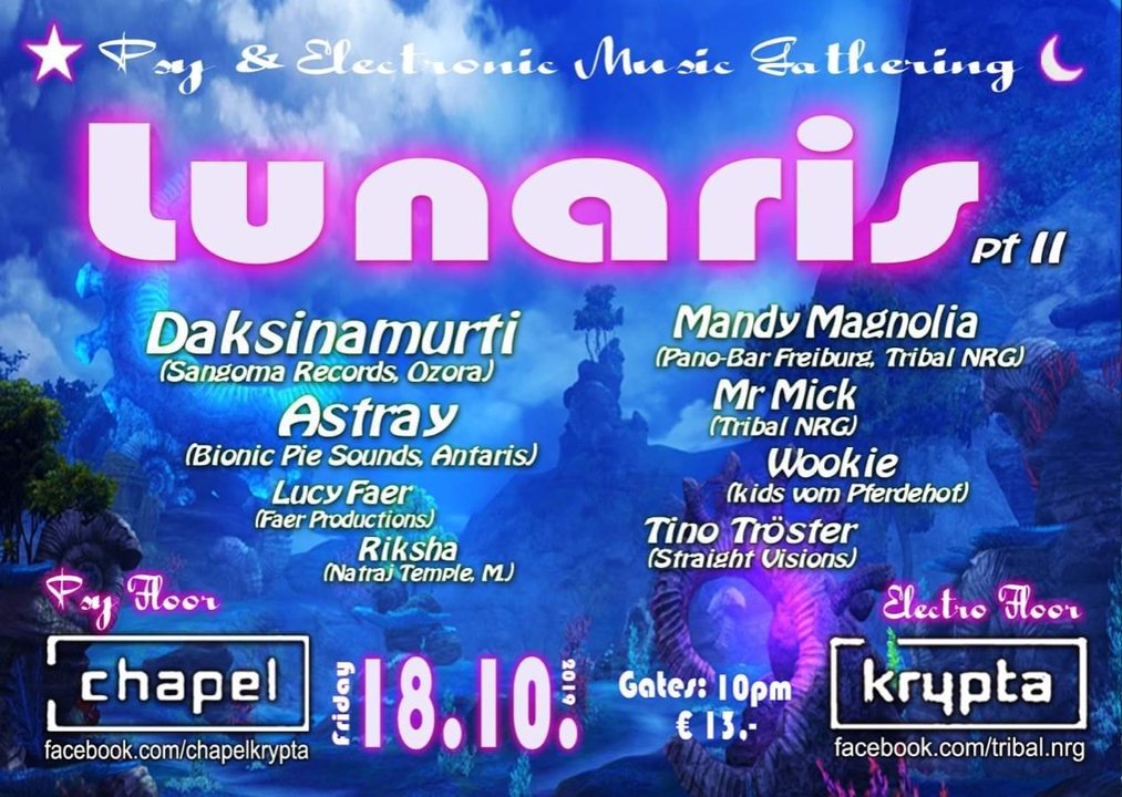 Party Flyer Lunaris ll 18 Oct '19, 22:00