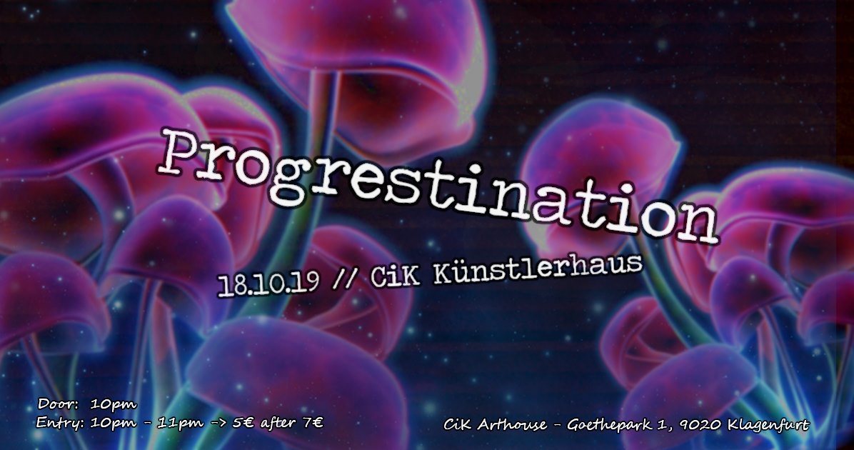 Party Flyer Progrestination // Progressive Psytrance 18 Oct '19, 22:00