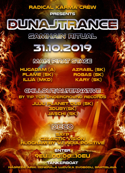 Party Flyer DUNAJTRANCE(Samhain ritual)w/HuGadam 31 Oct '19, 20:00