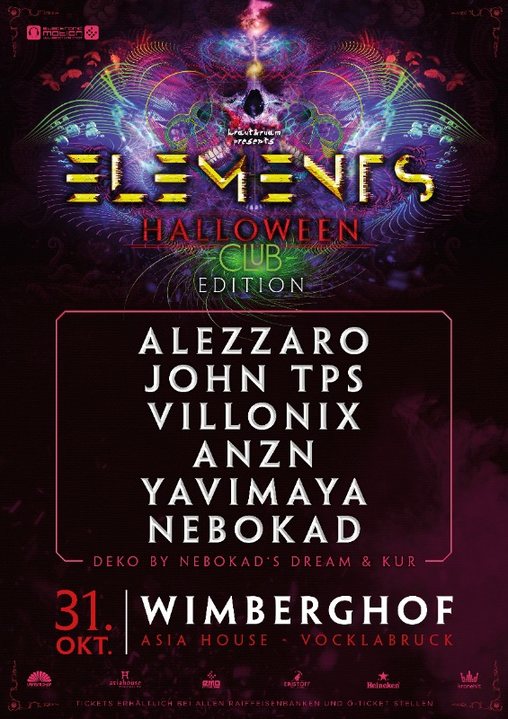 ELEMENTS HALLOWEEN CLUB EDITION - Gewölbekeller Wimberghof Vöcklabruck · 31 Oct '19, 22:00