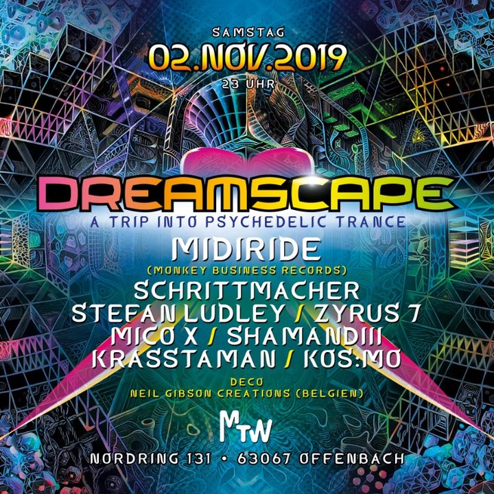 Party Flyer Dreamscape with Midiride & Neil Gibson 2 Nov '19, 23:00