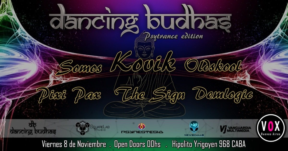 Party Flyer Dancing Budhas 100% Psytrance Edition 8 Nov '19, 23:30