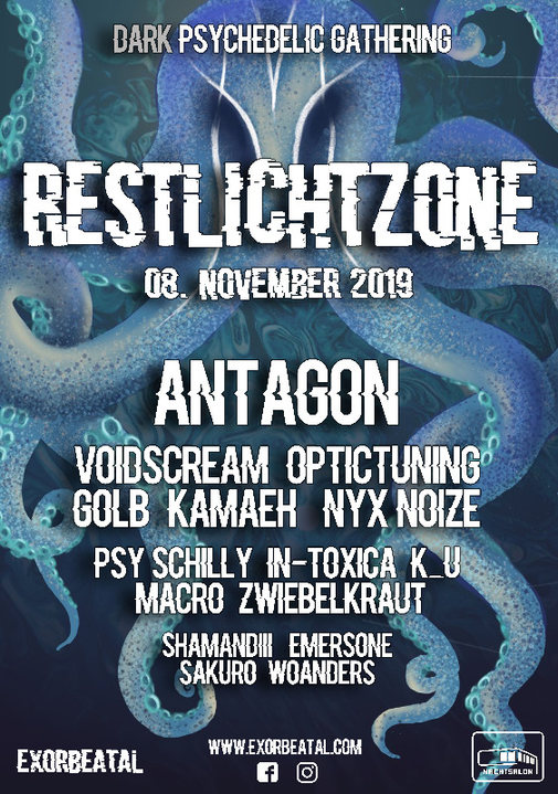 Party Flyer Restlichtzone II / Antagon LIVE 8 Nov '19, 22:00