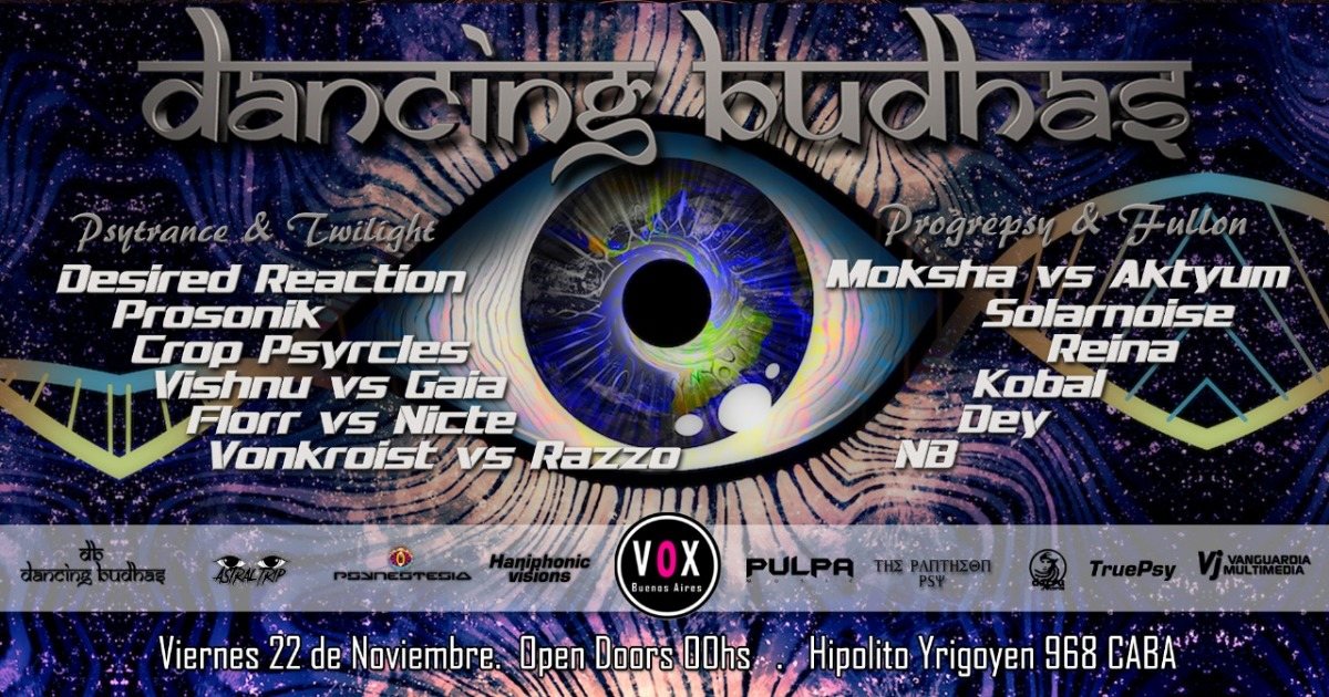 Party Flyer Dancing Budhas (2 Dancefloors) 22 Nov '19, 23:30