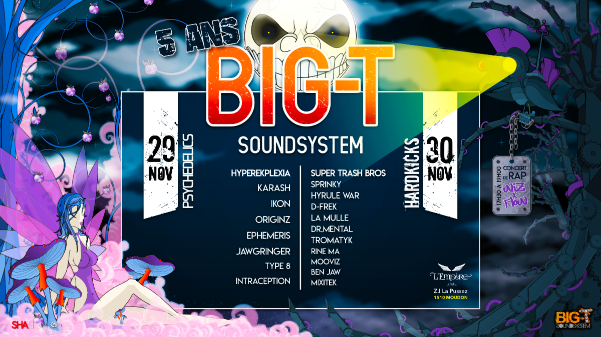 Party Flyer 5 ans Big-T SoundSystem 29 Nov '19, 21:00