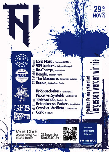 Friedlich Feiern präs. TNI REC. Release „Vergessen werden wir nie“ · 29 Nov 19, 23:00