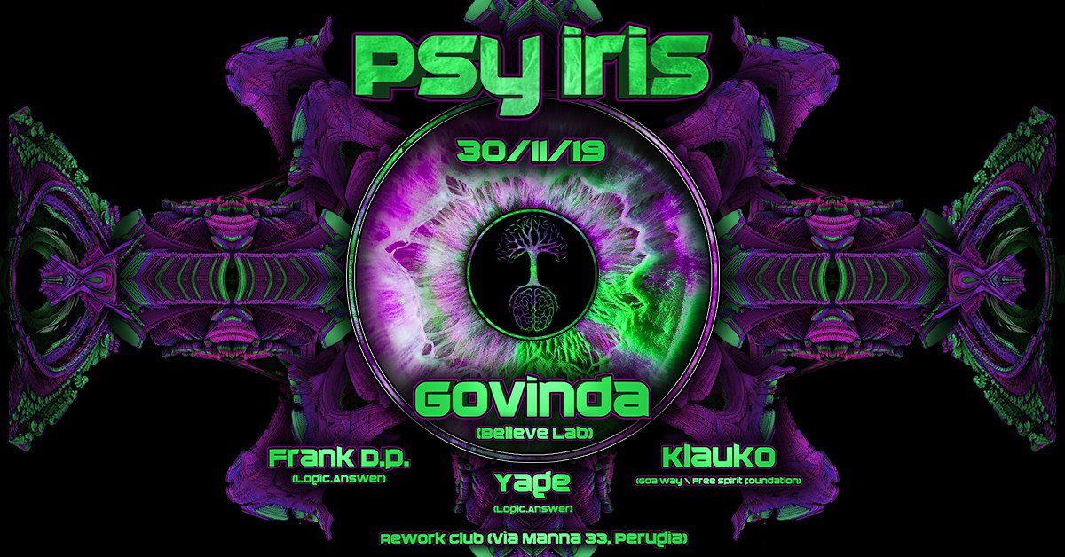 Party Flyer Psy Iris 30 Nov '19, 22:30