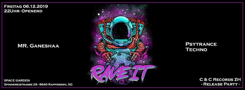 Party Flyer Rave it - Release 6 Dec '19, 22:00