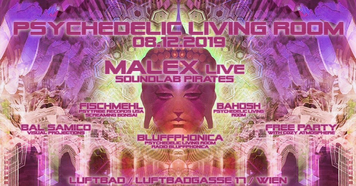 Party Flyer Psychedelic Living Room 8 Dec '19, 22:00