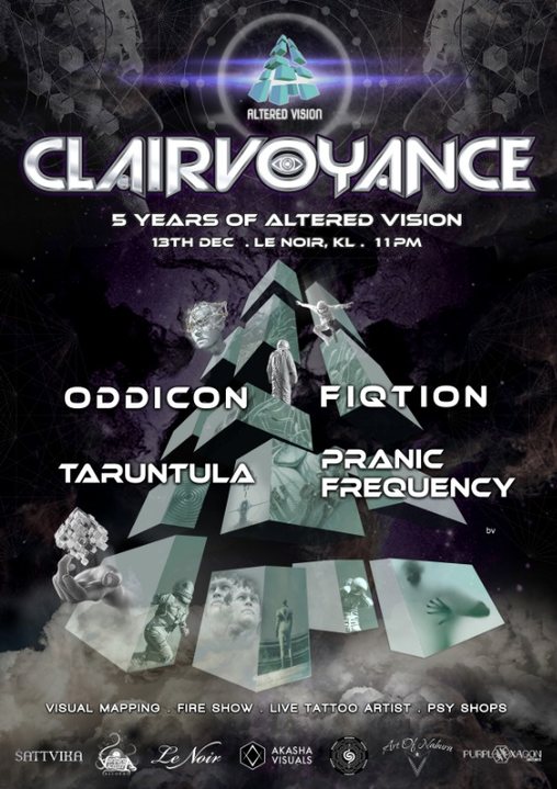 Party Flyer Altered Vision pres. Clairvoyance 5 years of Altered Vision 13 Dec '19, 23:00