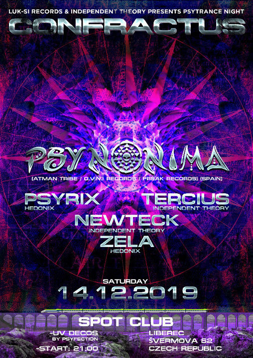 Party Flyer Confractus vol.9 w/ Psynonima 14 Dec '19, 21:00