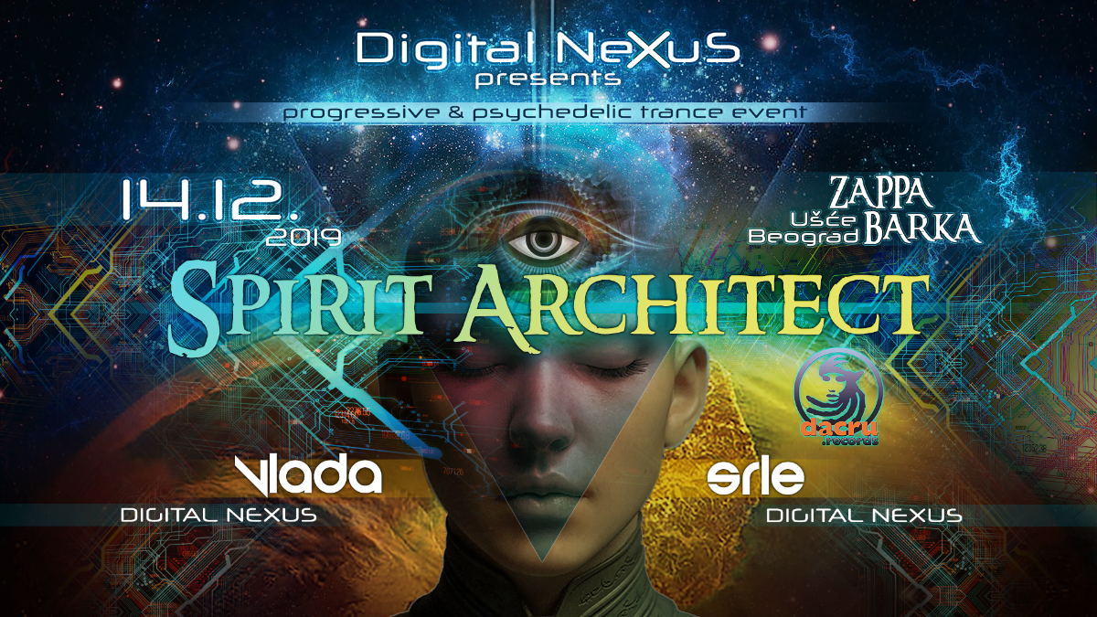 Party Flyer Spirit Architect LIVE @Belgrade 14 Dec '19, 22:00