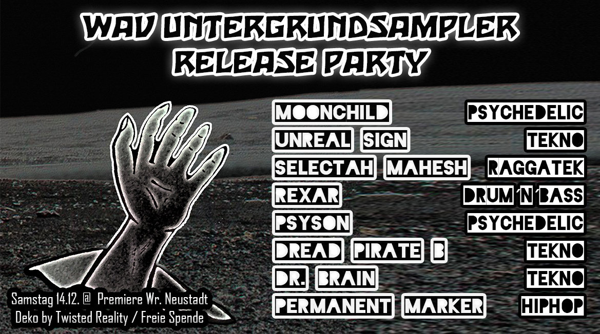 Party Flyer WAV Untergrundsampler Release Party 14 Dec '19, 22:00