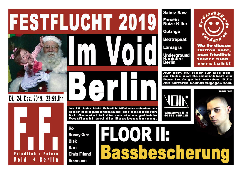 Friedlich Feiern präs. Festflucht 2019 · 24 Dec '19, 23:30