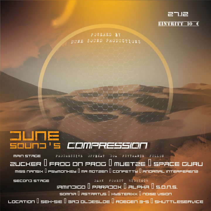 Party Flyer Dune‘s Sound Compression 27 Dec '19, 22:00
