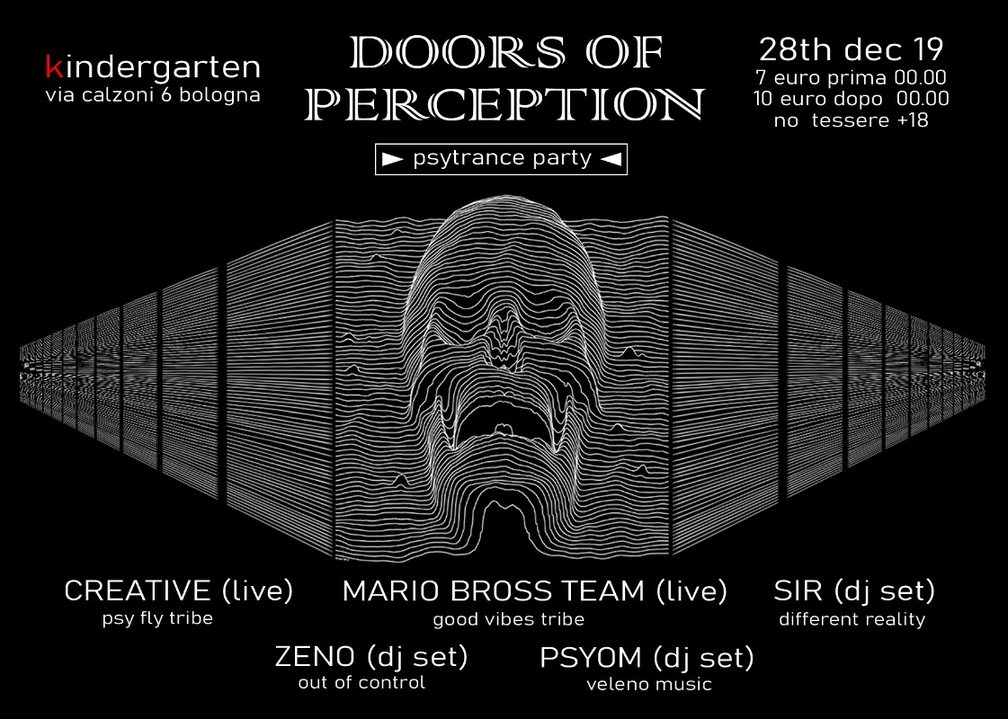 Party Flyer Doors of Perception - Psytrance Party 28 Dec '19, 23:00