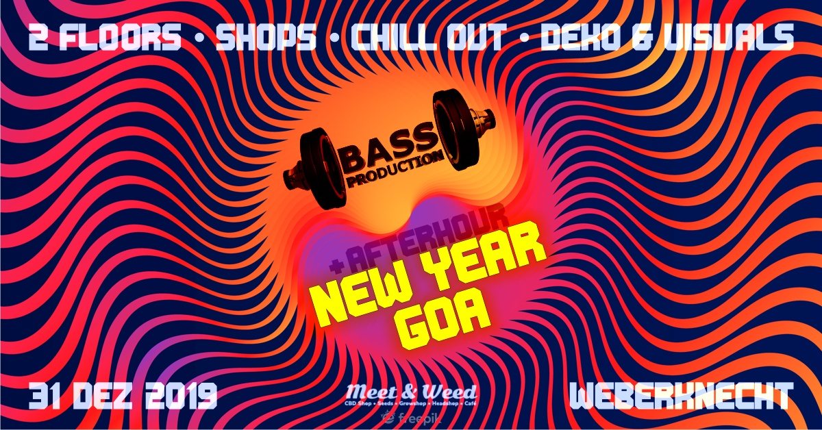 Party Flyer Bassproduction New Year Goa 31 Dec '19, 20:00