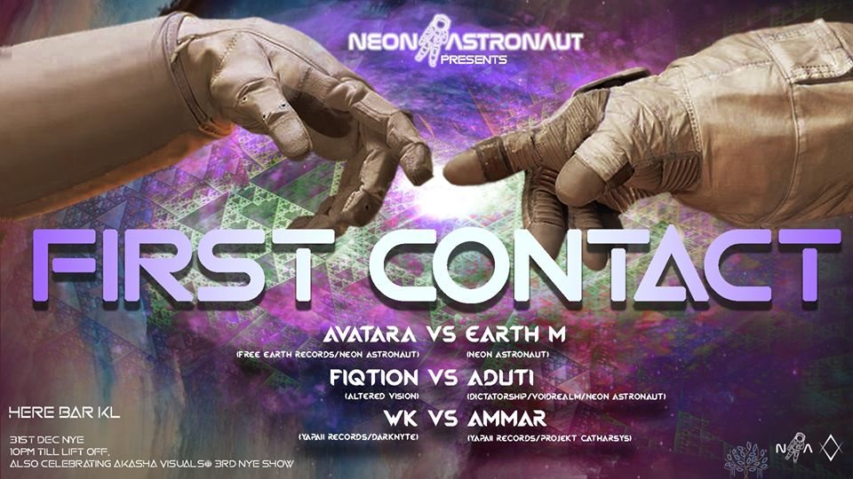 Party Flyer First Contact 31 Dec '19, 21:00