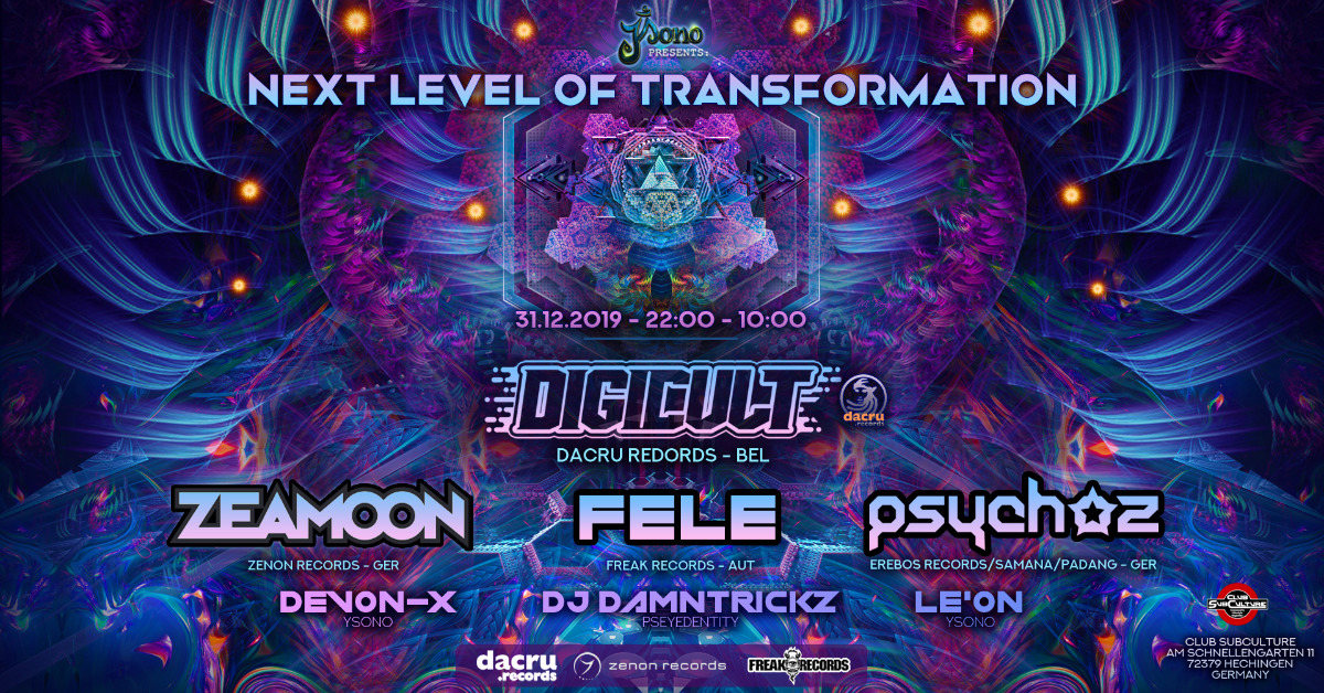 Party Flyer NEXT LEVEL OF TRANSFORMATION 31 Dec '19, 22:00