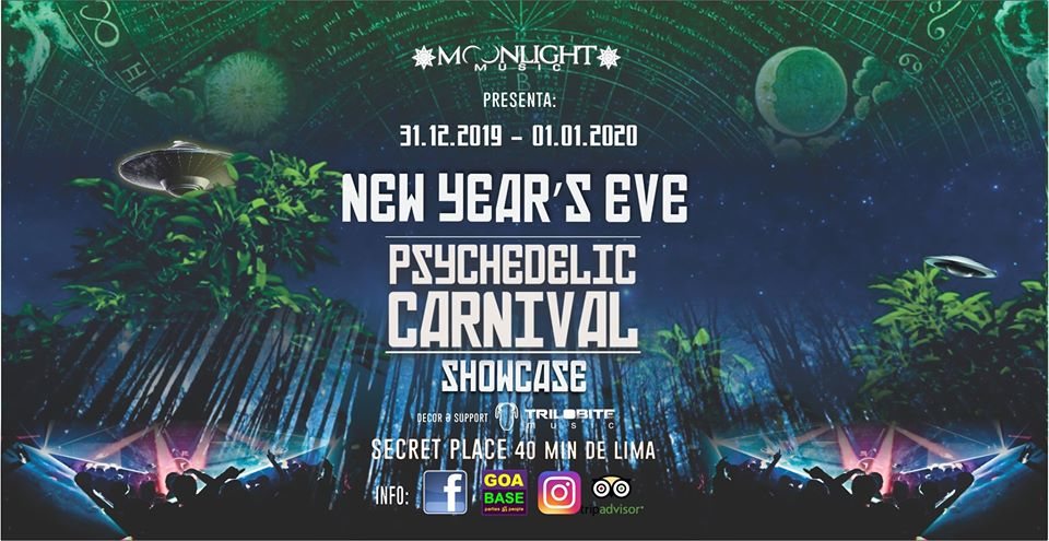 Party Flyer Psychedelic Carnival SHOWCASE - New Year's Eve 31 Dec '19, 16:00