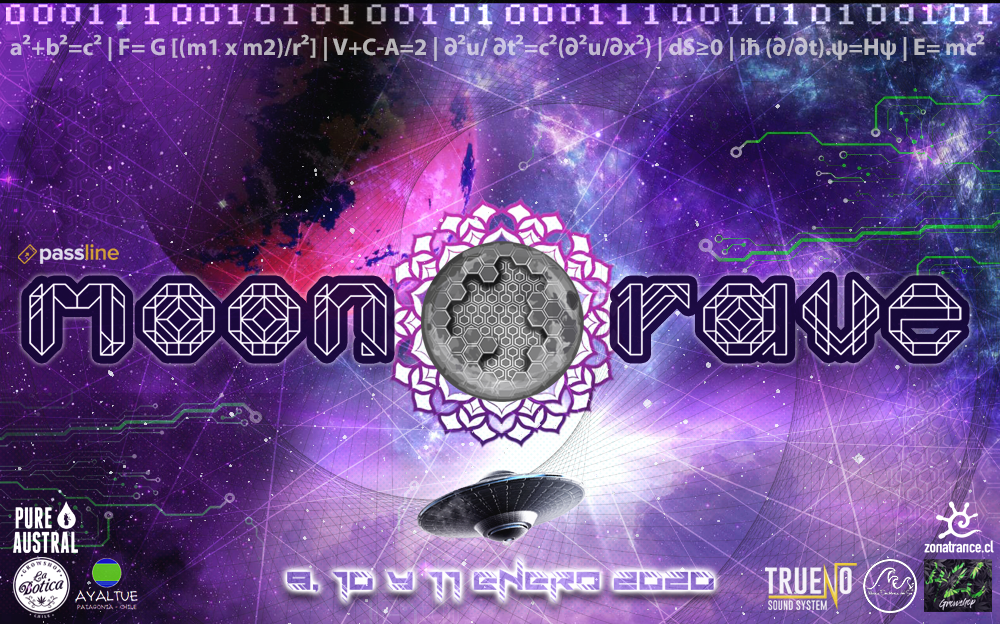Party Flyer Moon Rave 10 años - Ascent connection 2020 / 9, 10 y 11 Enero 9 Jan '20, 15:00