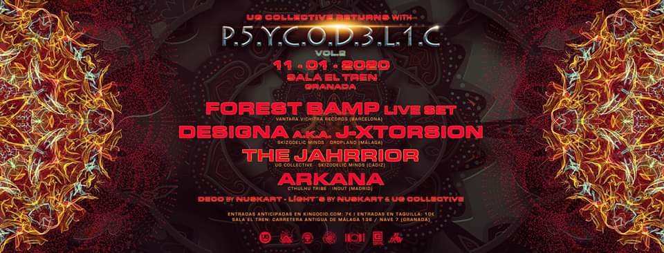 Party Flyer UG Collective & Sala El Tren Presentan: Psycodelic V.2 11 Jan '20, 23:30