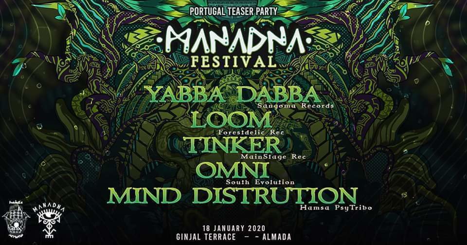Party Flyer Manadna Festival 2020 - Teaser Party Portugal - 18 Jan '20, 23:00
