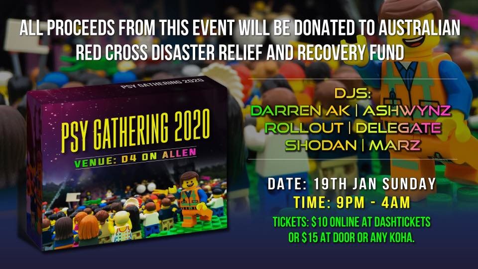 Trancendence Psy Gathering: Aus Bushfires Fundraiser: 19th Jan · 19 Jan 20, 21:00