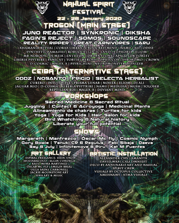 Party Flyer Nahual Spirit Festival (Costa Rica) 22 Jan '20, 12:00