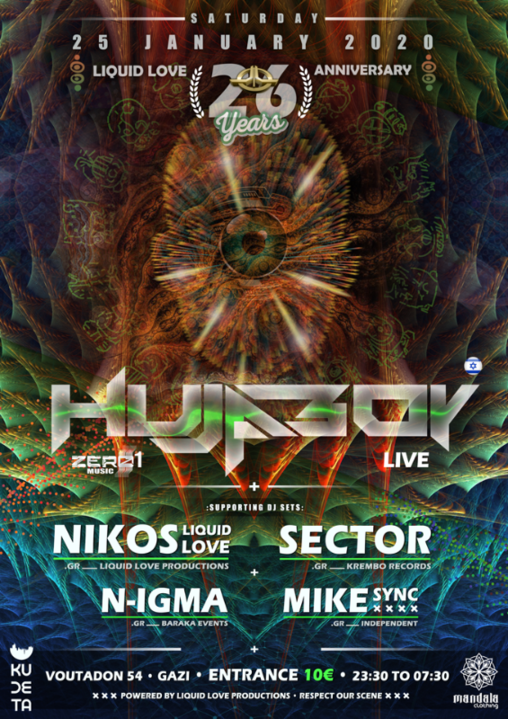 Liquid Love 26th Anniversary Hujaboy Live / 25-1-20 · 25 Jan 20, 23:30