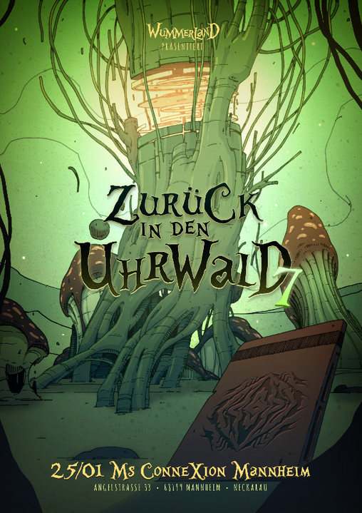 Party Flyer Zurück in den Uhrwald 7 - Sangoma Records Labelnight 25 Jan '20, 22:00