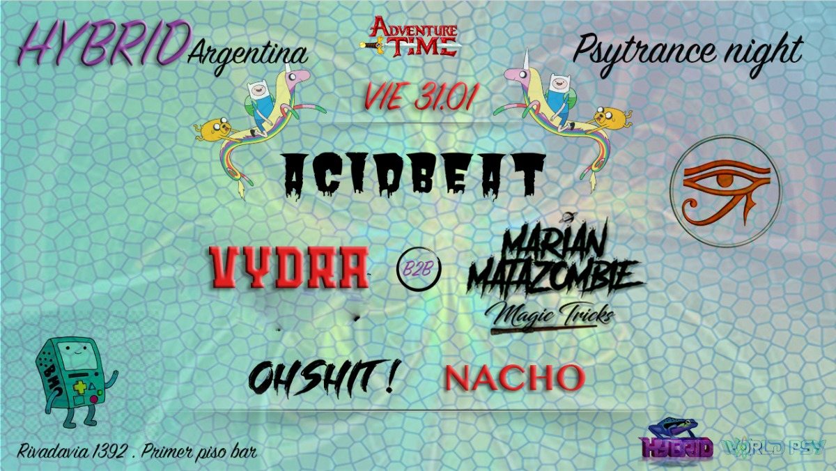 Psytance night at PPB // 50P h 2am // Hybrid Argentina · 31 Jan 20, 23:00