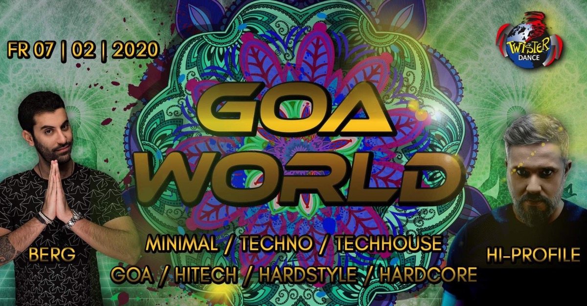 Party Flyer Goa World | 4 Floors | Hi Profile | Berg 7 Feb '20, 22:00