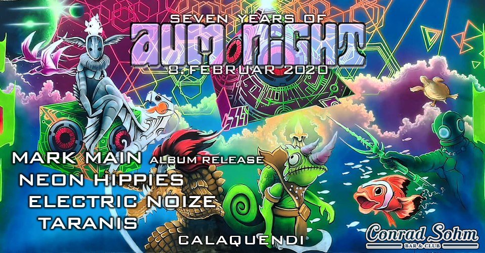Party Flyer ✩ ✮ 7 Jahre AUM NIGHT im Conrad Sohm ✮ ✩ 8 Feb '20, 22:00