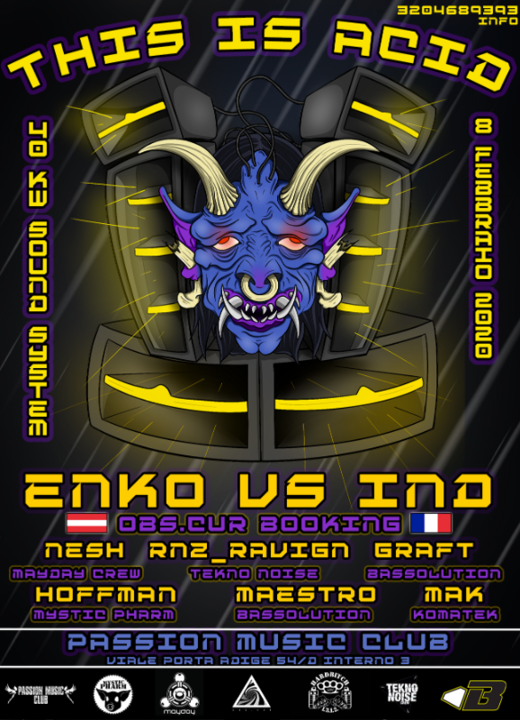 Party Flyer This is acid. Enko e IND OBS CUR 8 Feb '20, 22:00