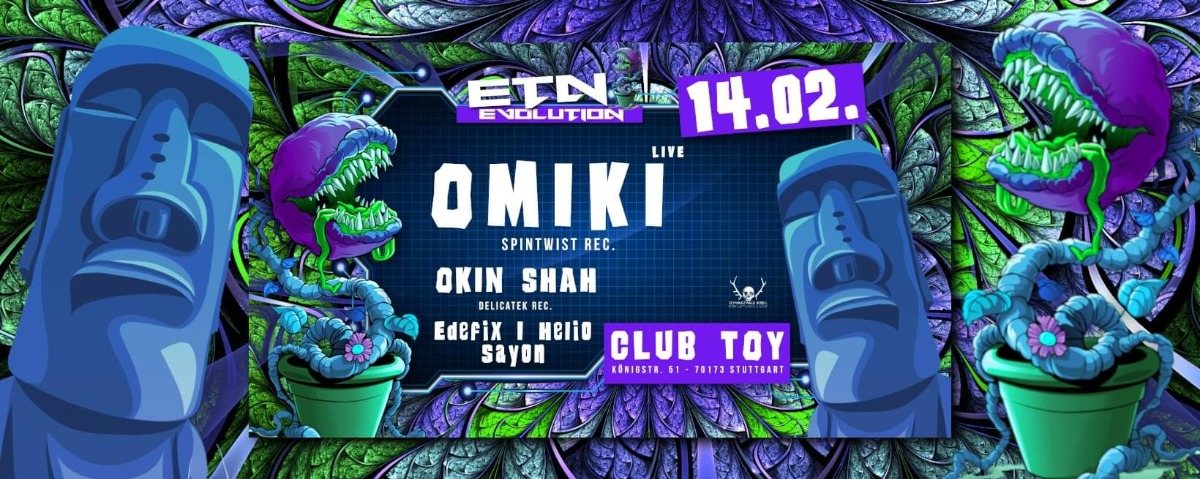 Party Flyer Evolution w/ Omiki, Okin Shah, Edefix and more 14 Feb '20, 23:00