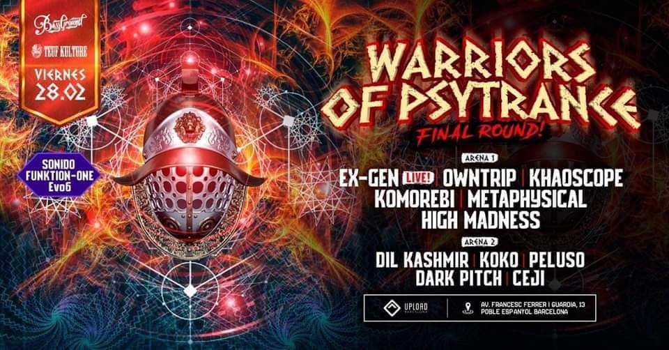 Party Flyer Warriors Of Psytrance: Final Round! 28 Feb '20, 23:30