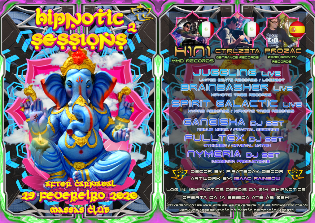 Party Flyer Hipnotic Sessions #2 Label Party 29 Feb '20, 23:30