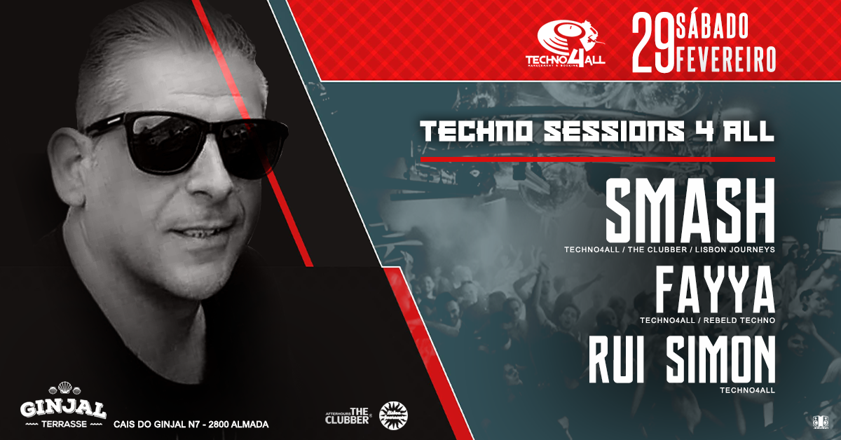 Techno4All - Smash Fayya Rui Simon - Ginjal Terrasse Free Party · 29 Feb 20, 23:00