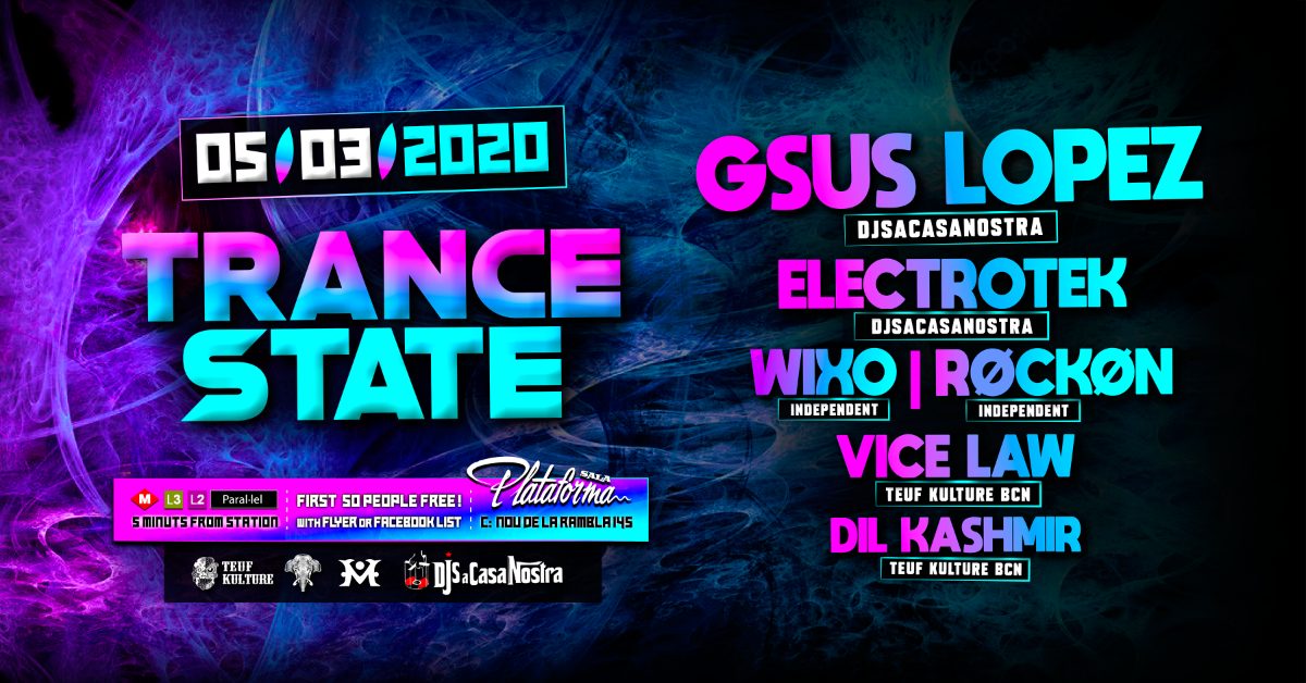 Party Flyer Trance State 5 Mar '20, 00:30