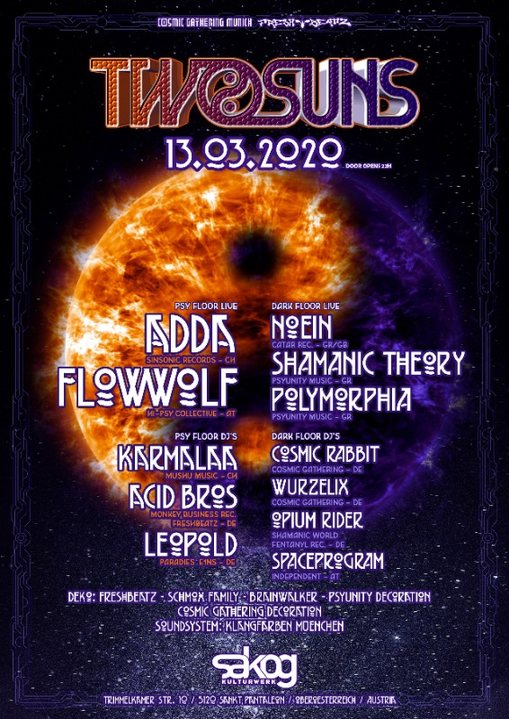 TWO SUNS · 13 Mar 20, 22:00