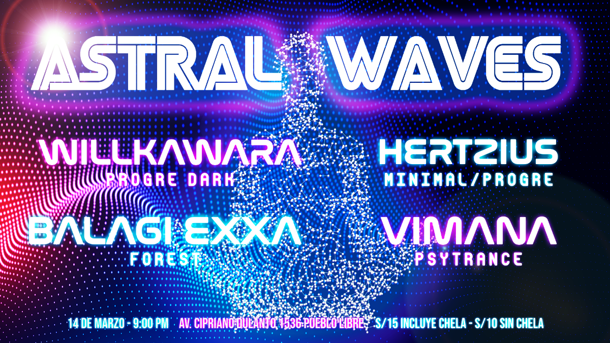 Party Flyer Astral Waves 14 Mar '20, 21:00