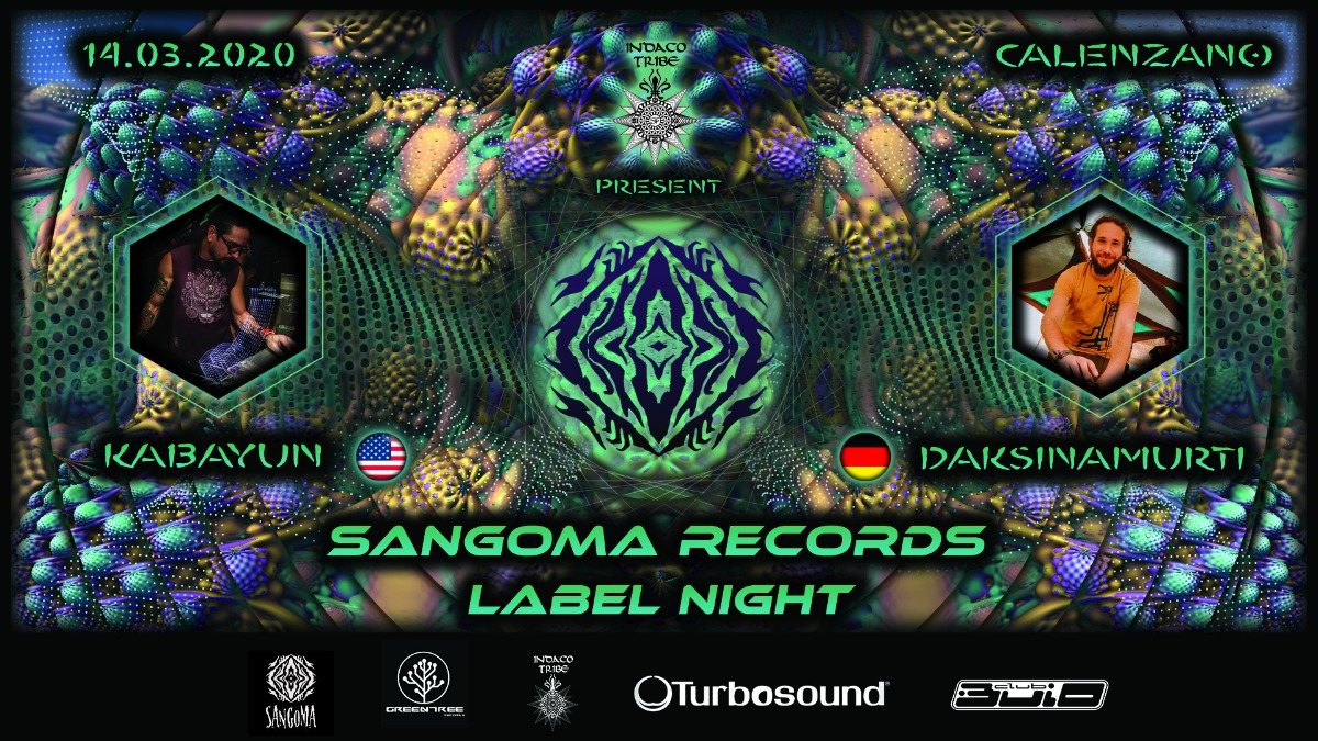 Party Flyer SANGOMA RECORDS Label Party 14 Mar '20, 23:00
