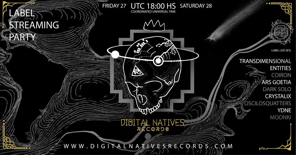 Party Flyer Digital Natives Records Live Streaming Party 27 Mar '20, 18:00